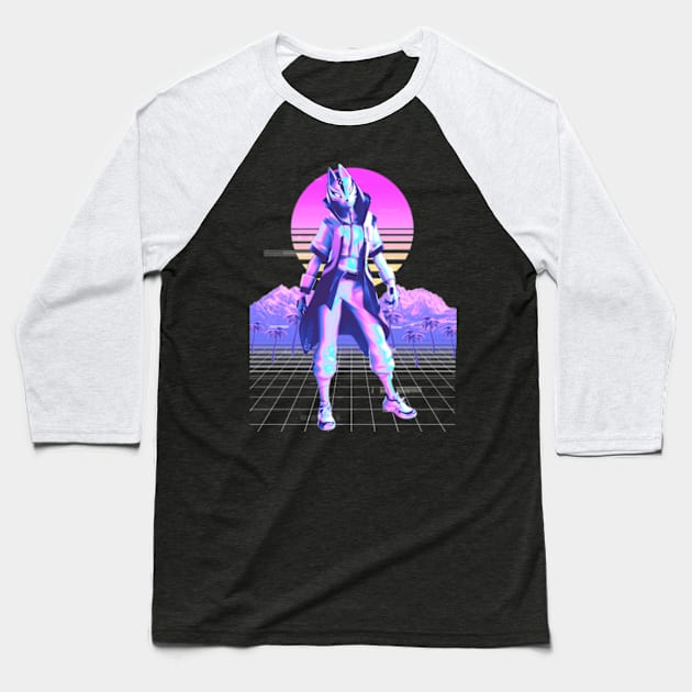 vaporwave game Baseball T-Shirt by San Creative